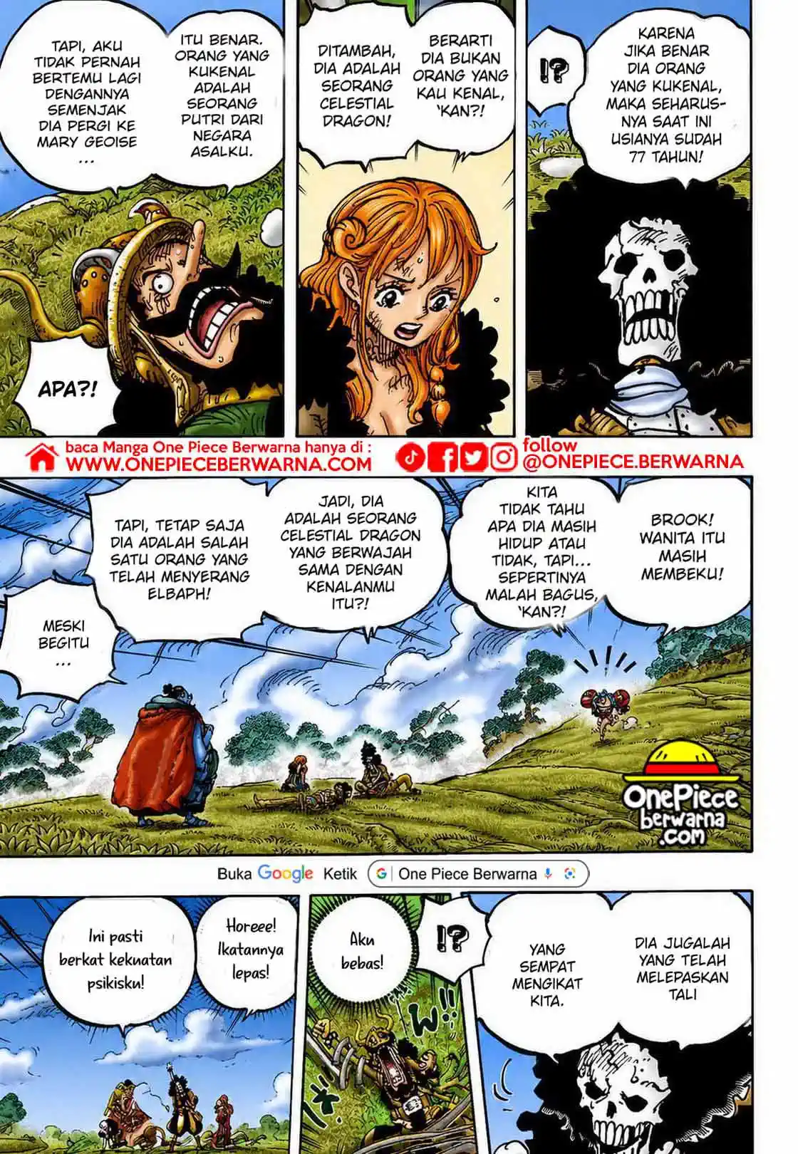 One Piece berwarna 1183 1184 1185 bahasa indonesia